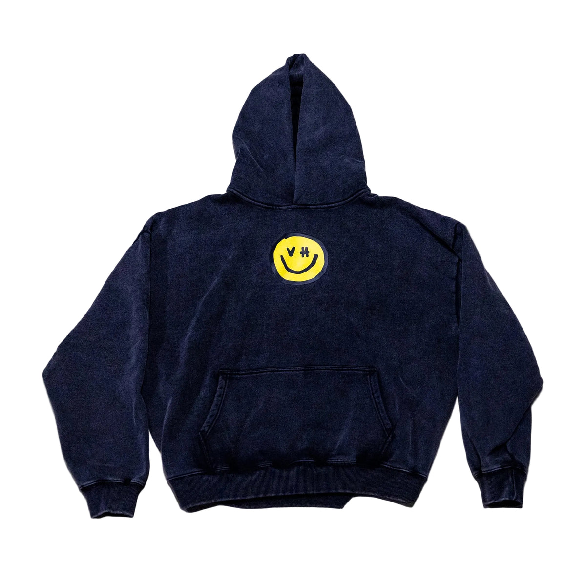 Vintage Black Smiley Hoodie