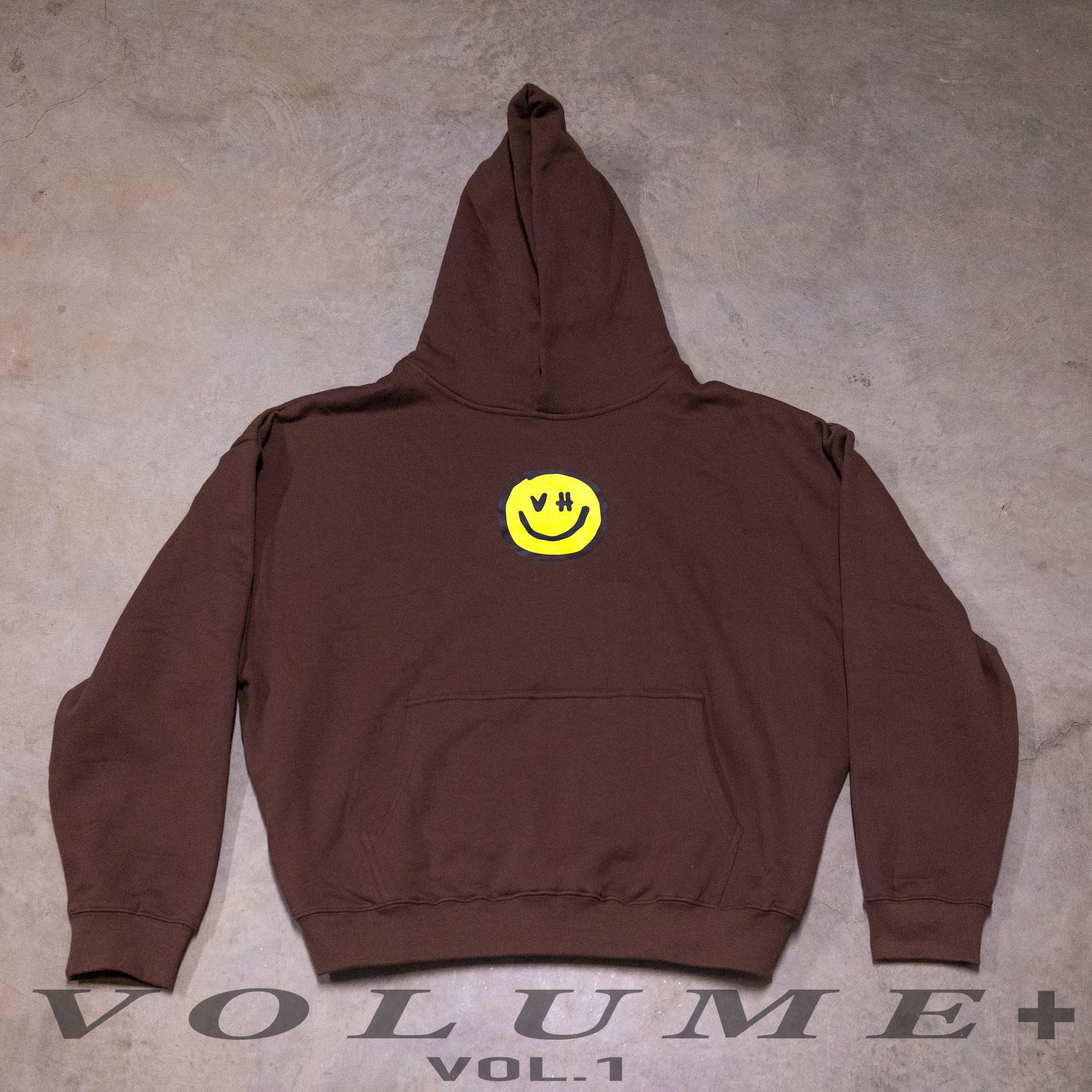 Brown Smiley Hoodie - Volume Health
